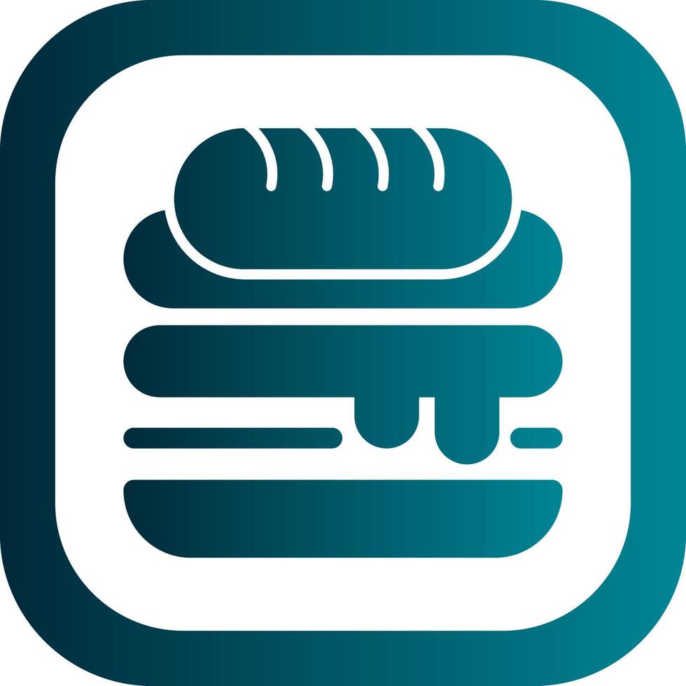 Cuban Sandwich Vector Icon Design