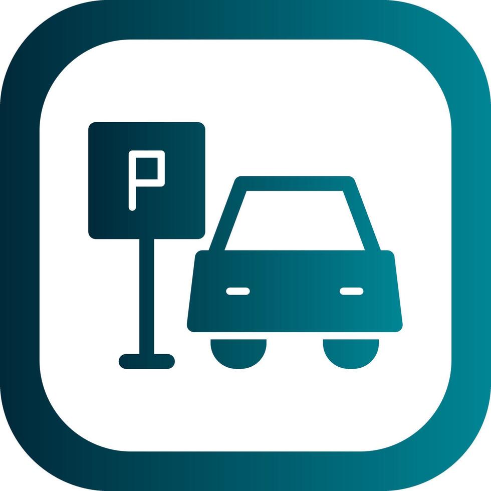 Car Park Vector Icon Design