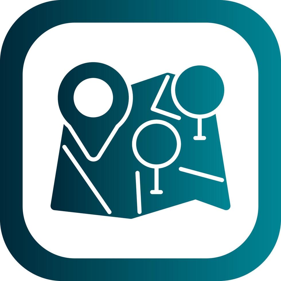 Multiple POIs Vector Icon Design