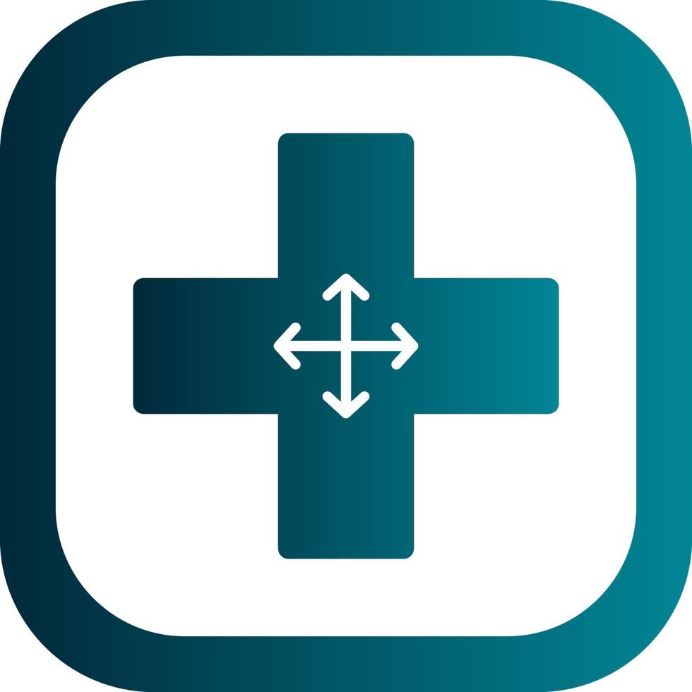 Four Way Intersection Vector Icon Design