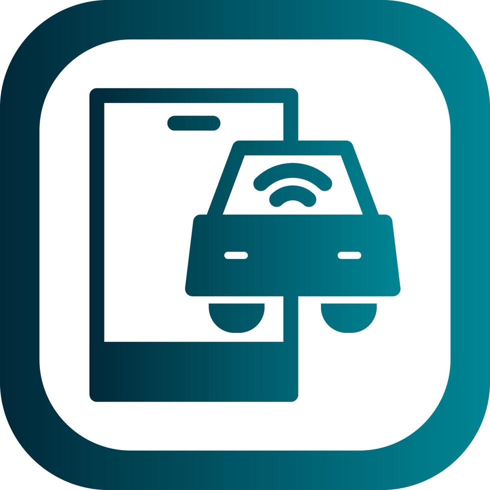 Connected Vehicle Vector Icon Design