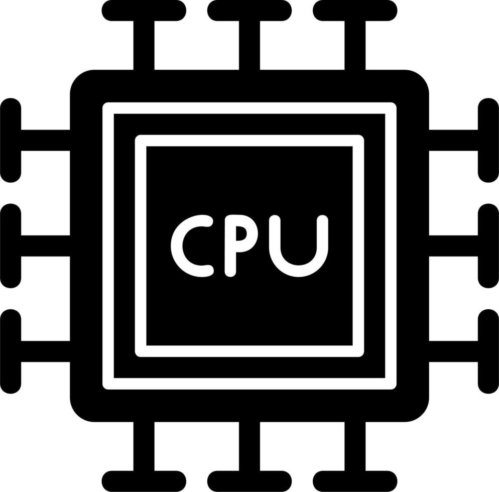 icono de vector de cpu