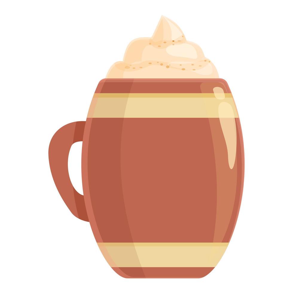 Spice drink icon cartoon vector. Pumpkin latte vector