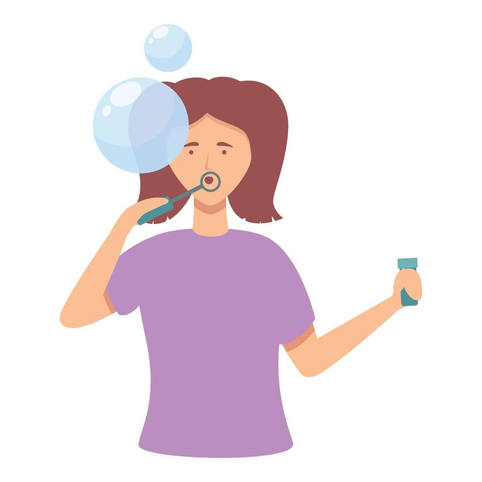Fun foam icon cartoon vector. Blowing bubbles vector