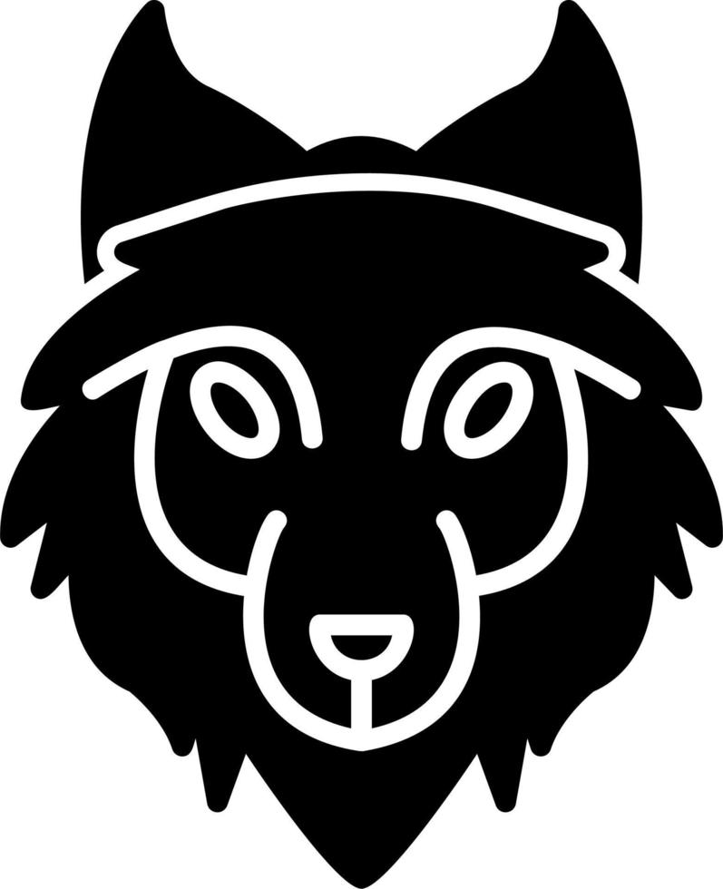 icono de vector de lobo