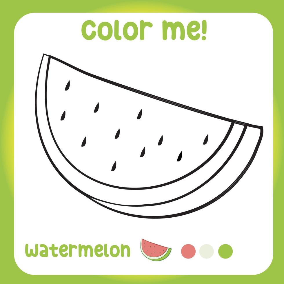Coloring worksheet about fruit. Educational printable sheet for children. Vector illustration.