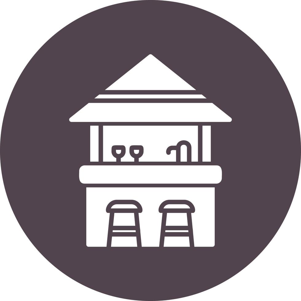 Beach Bar Vector Icon