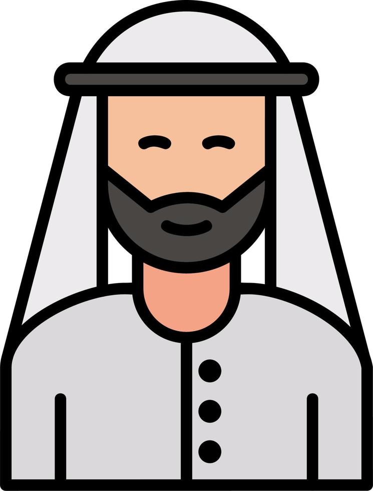 árabe hombre vector icono