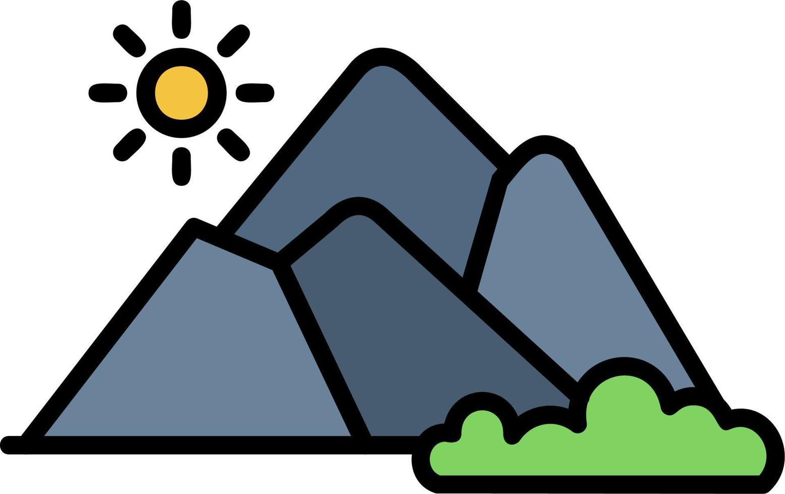 icono de vector de montaña