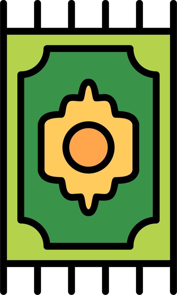 icono de vector de alfombra de oración