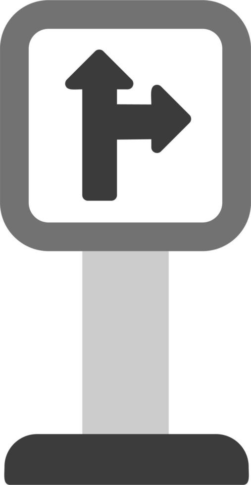 Go Straight Or Right Vector Icon