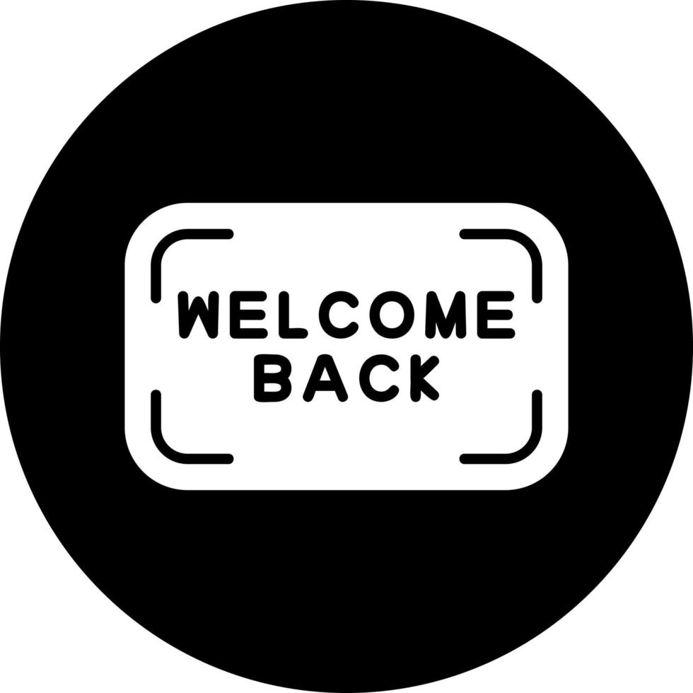 Welcome Back Vector Icon