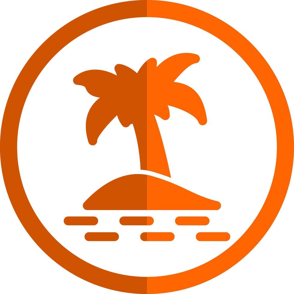 Palm Island Vector Icon Design