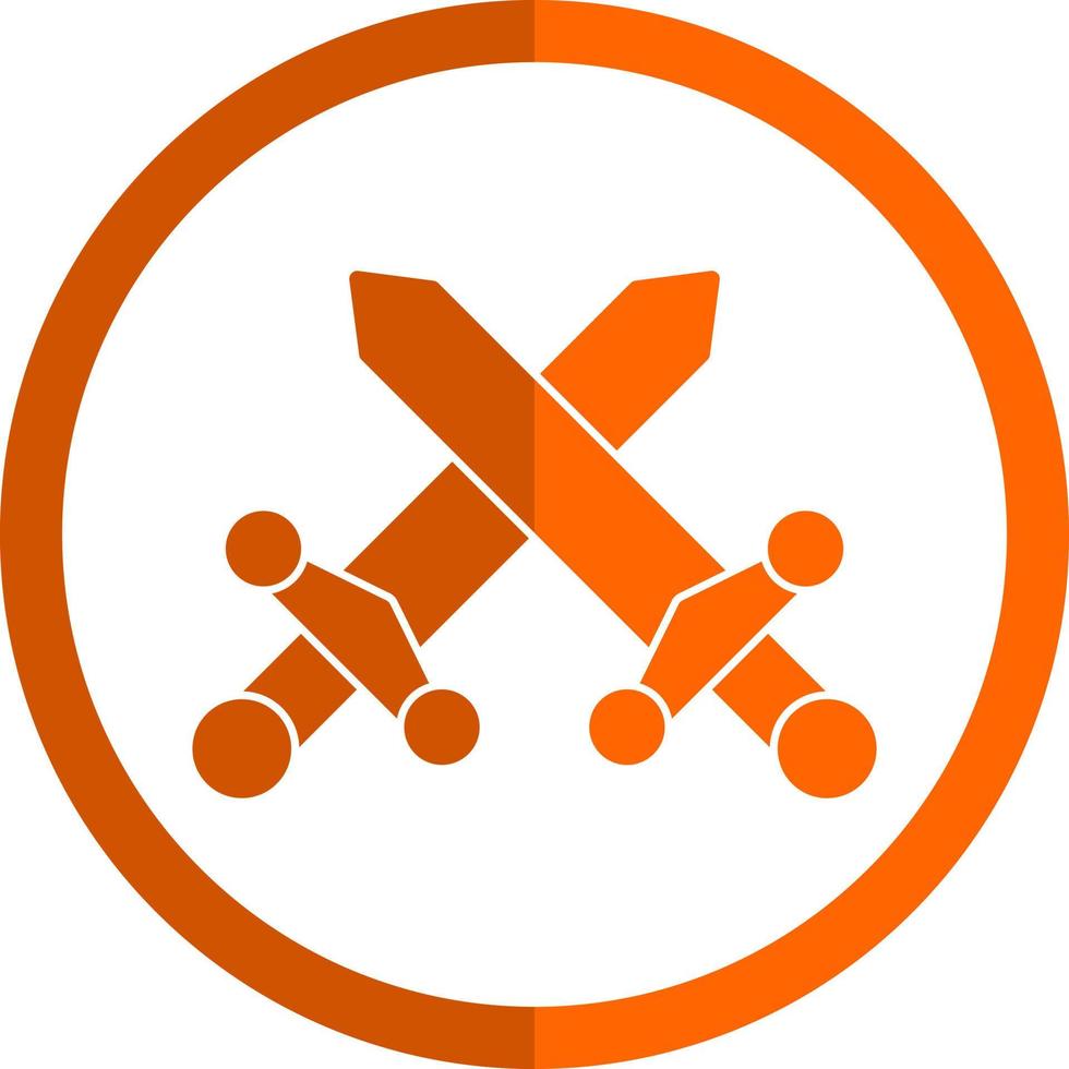 Sword Fighting Vector Icon Design