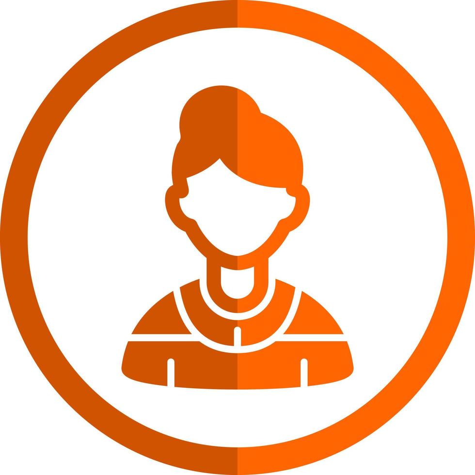 Young Lady Vector Icon Design