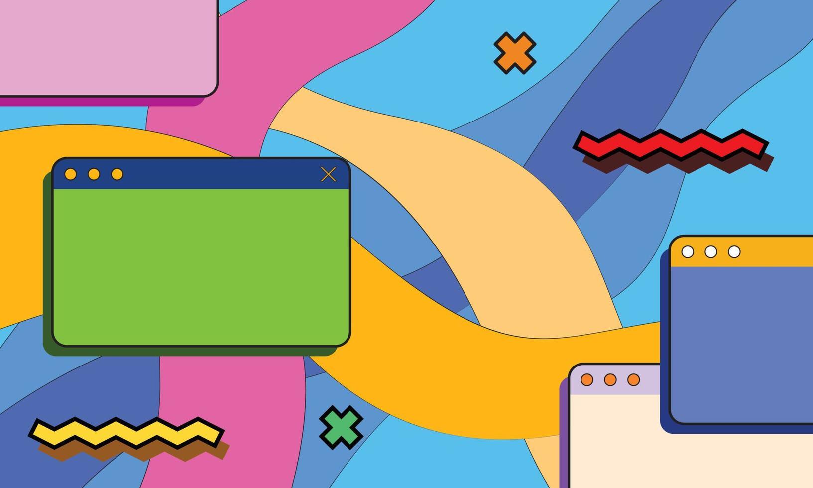 Retro Background with Old Window Style vector