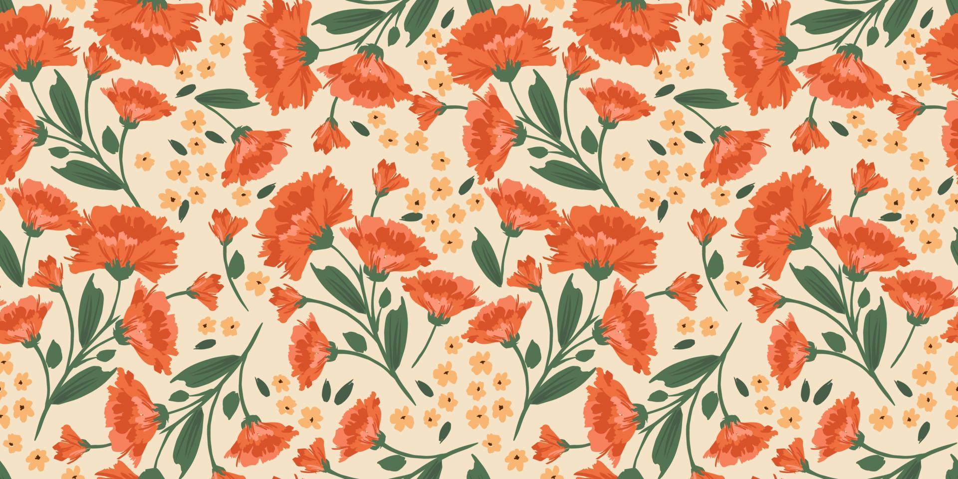 Floral seamless pattern. Vector design for paper, cover, fabric, interior decor and other use