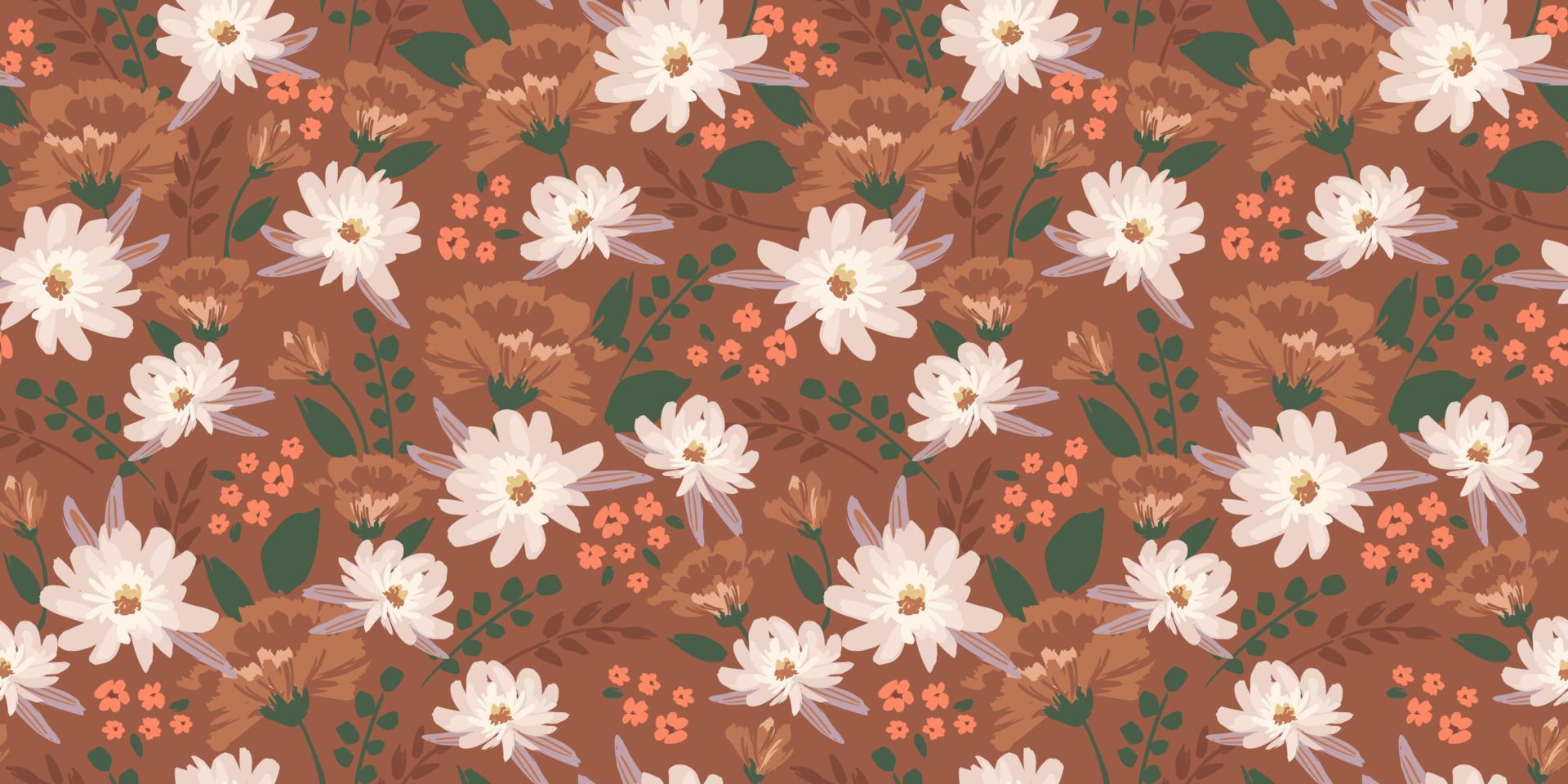 Floral seamless pattern. Vector design for paper, cover, fabric, interior decor and other use