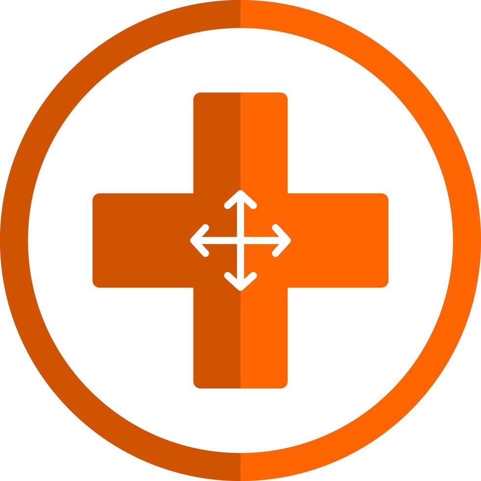 Four Way Intersection Vector Icon Design