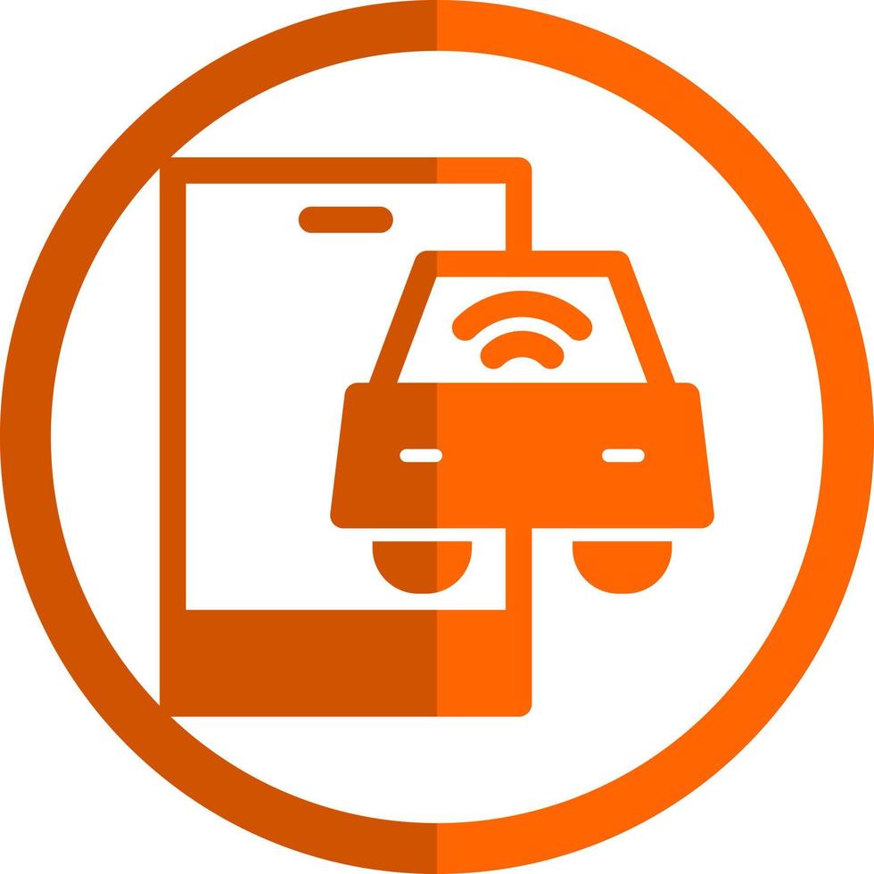 Connected Vehicle Vector Icon Design