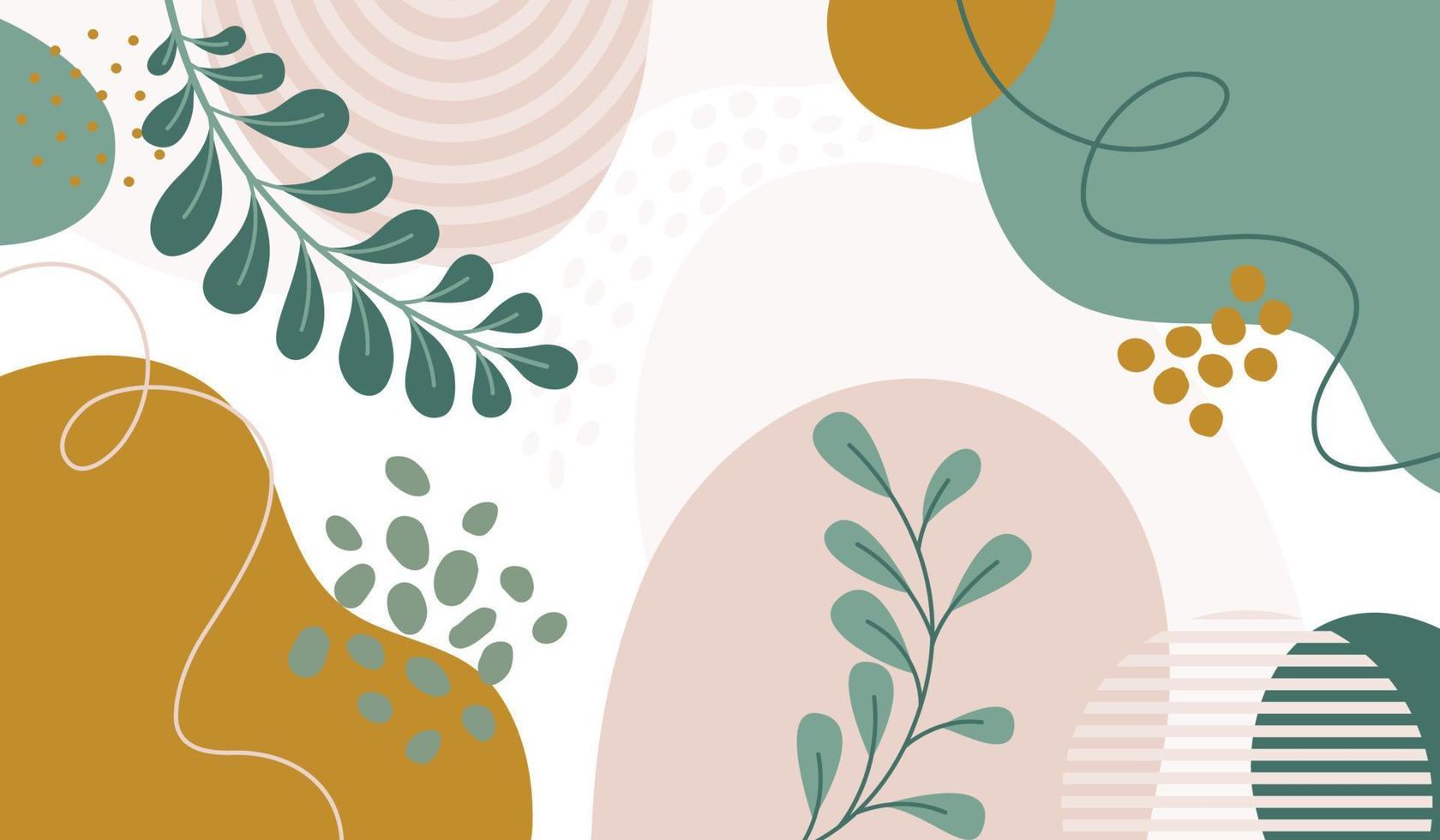 Design banner frame background .Colorful poster background vector illustration.Exotic plants, branches,art print for beauty, fashion and natural products,wellness, wedding and event.