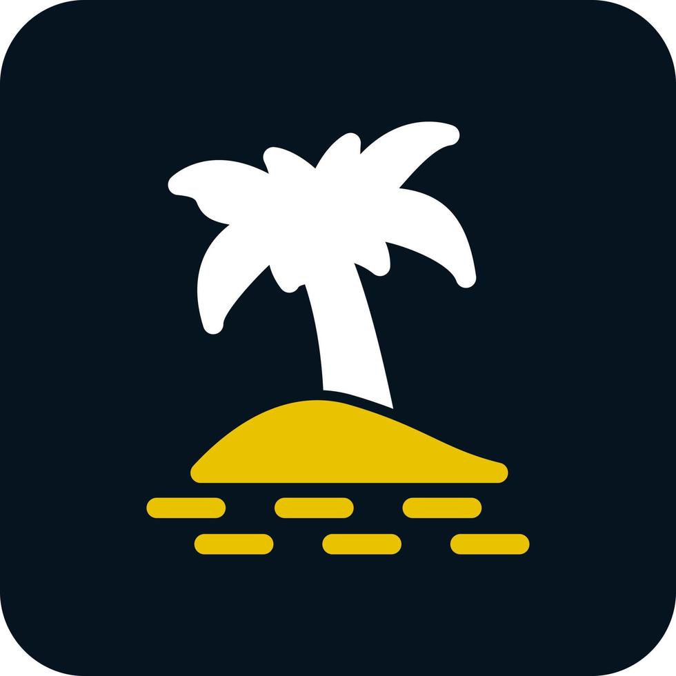 Palm Island Vector Icon Design