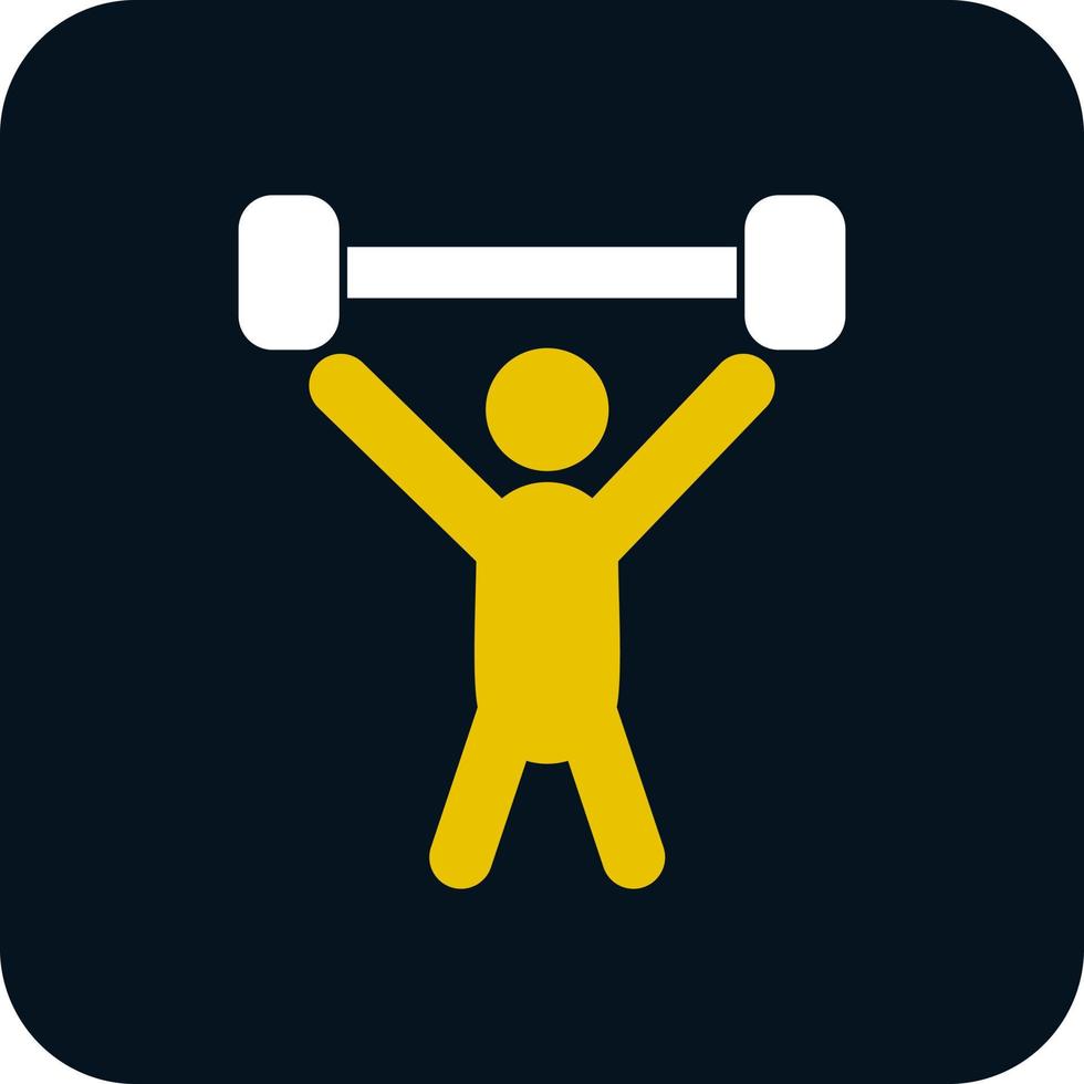 Weight Lifting Person Vector Icon Design