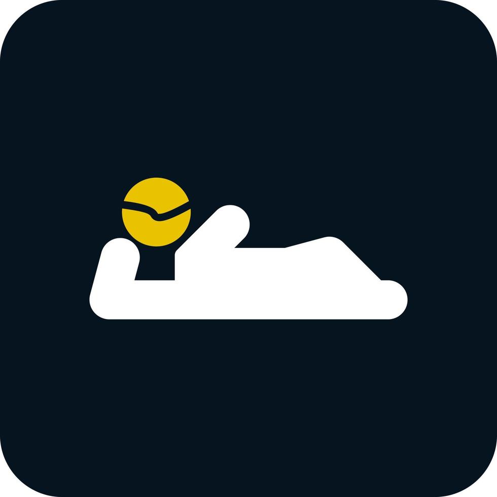 Lying Down Vector Icon Design