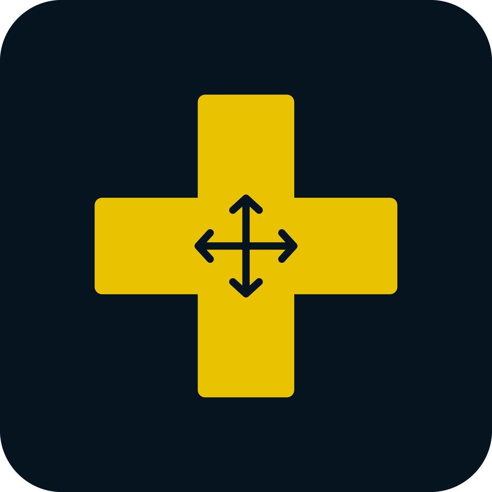 Four Way Intersection Vector Icon Design