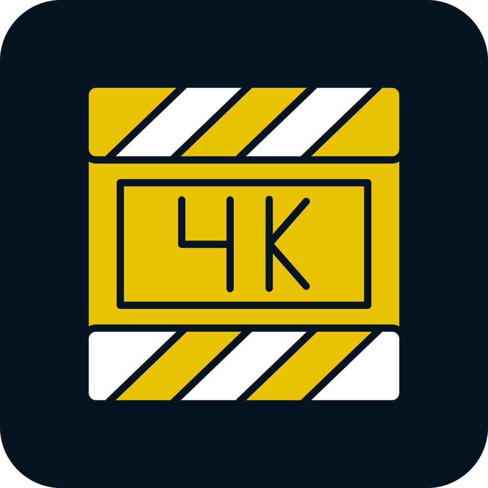 4k Film Vector Icon Design