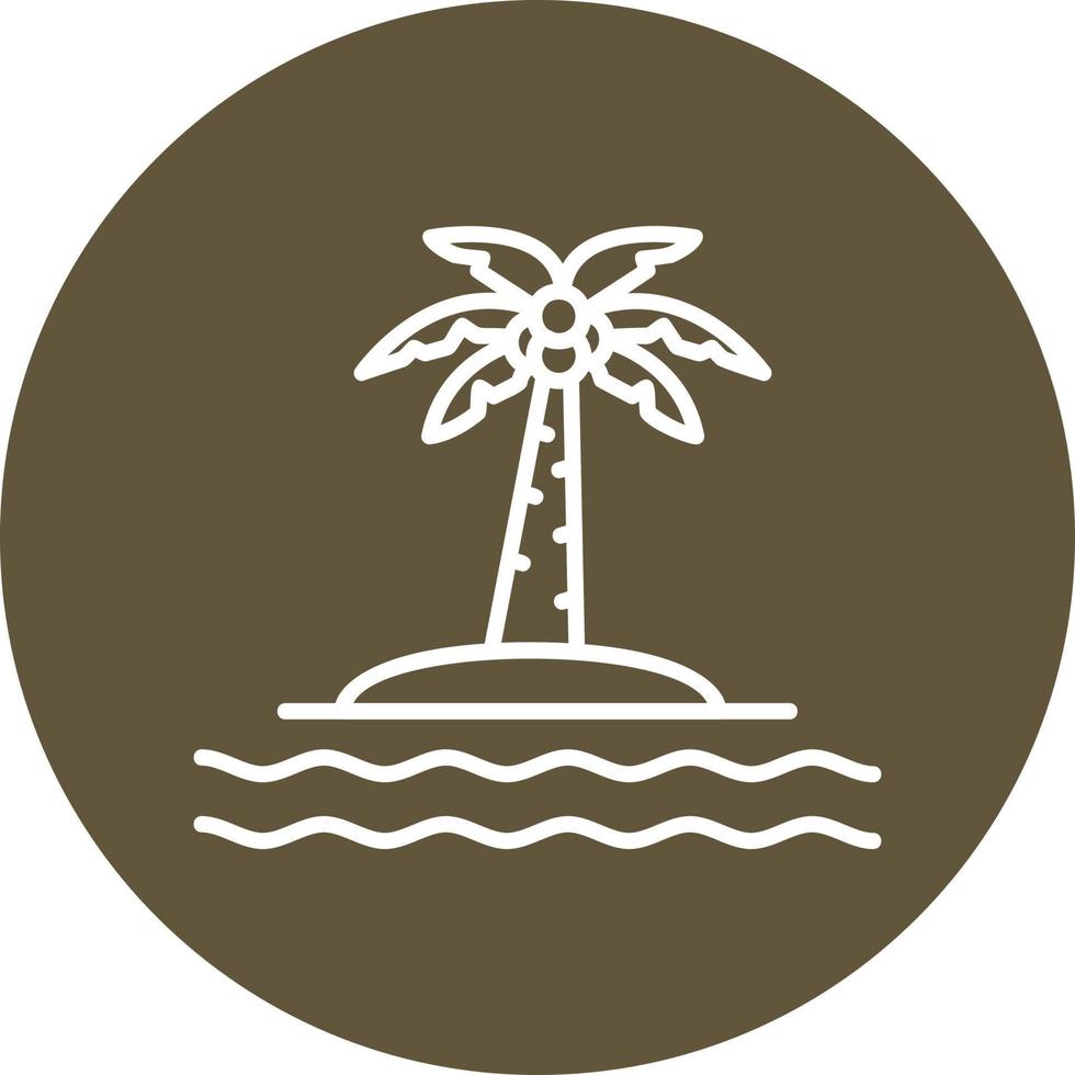 icono de vector de isla