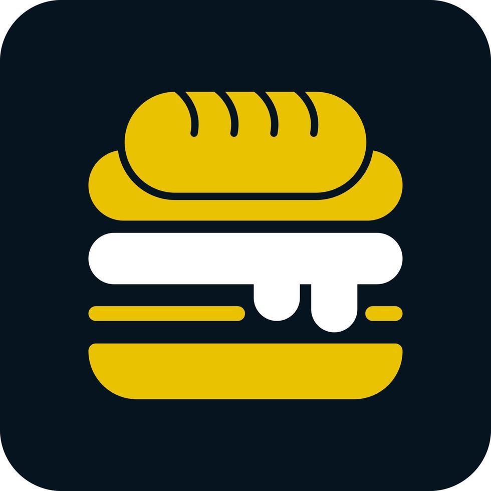 diseño de icono de vector de sándwich cubano