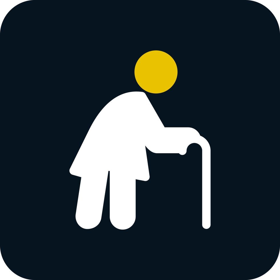 Old Woman Vector Icon Design