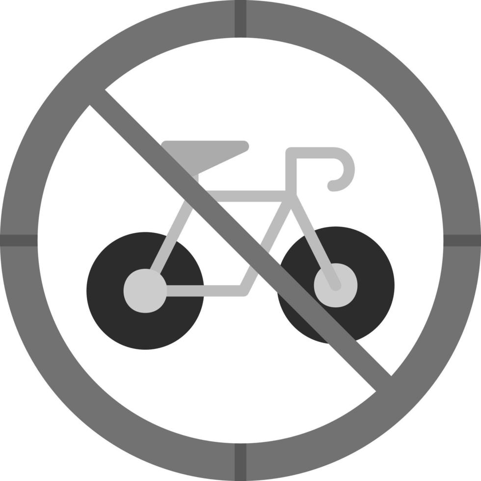 No bicicleta vector icono