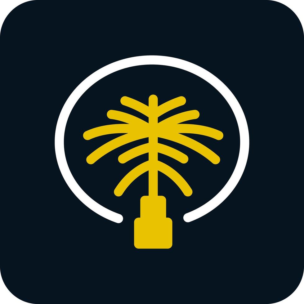 diseño de icono de vector de palm jumeirah