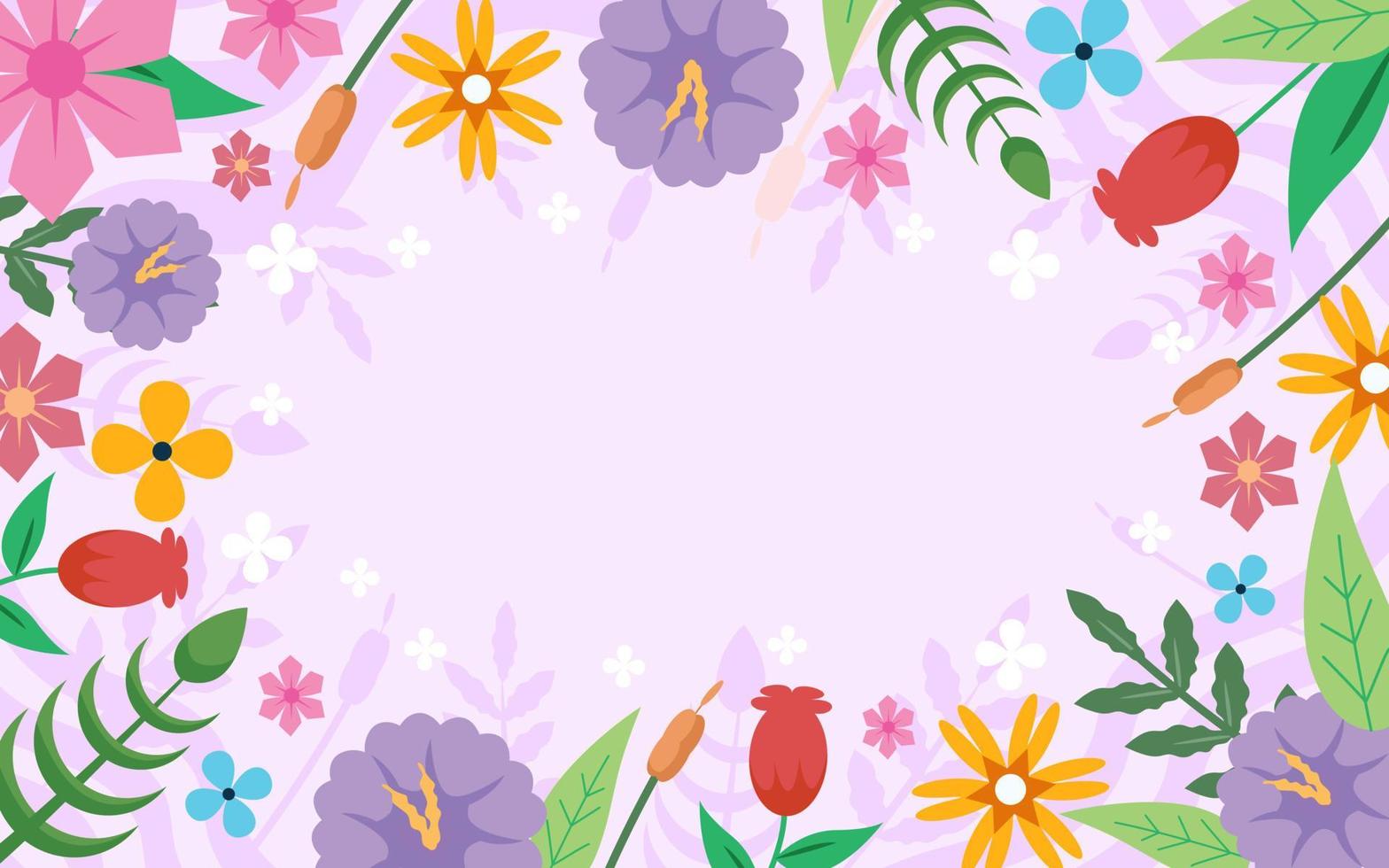 fondo floral de primavera vector