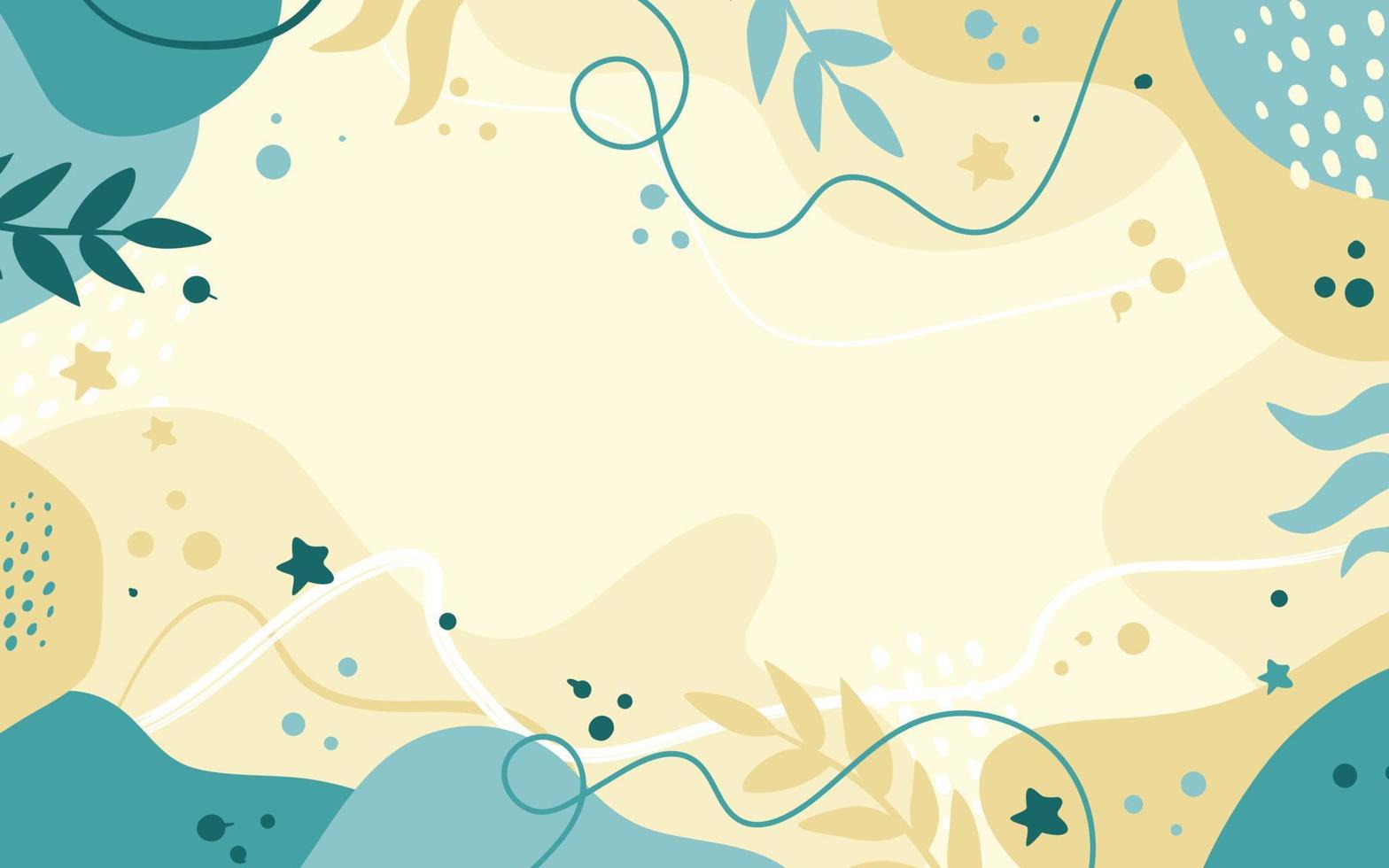 Hand drawn flat design abstract doodle background vector