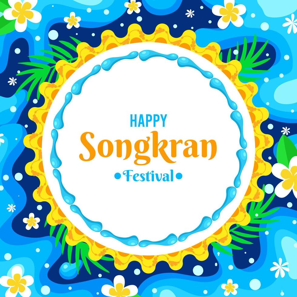 Songkran Festival Background vector