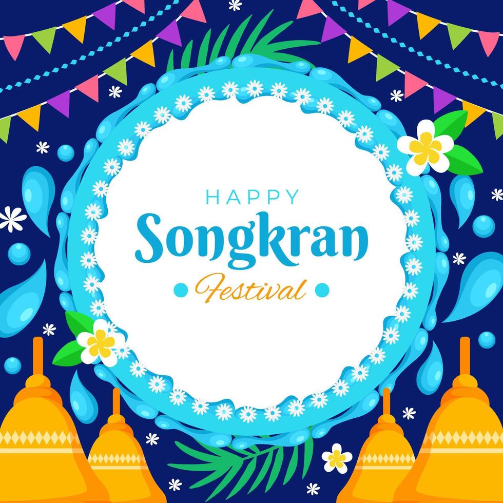 fondo del festival de songkran vector