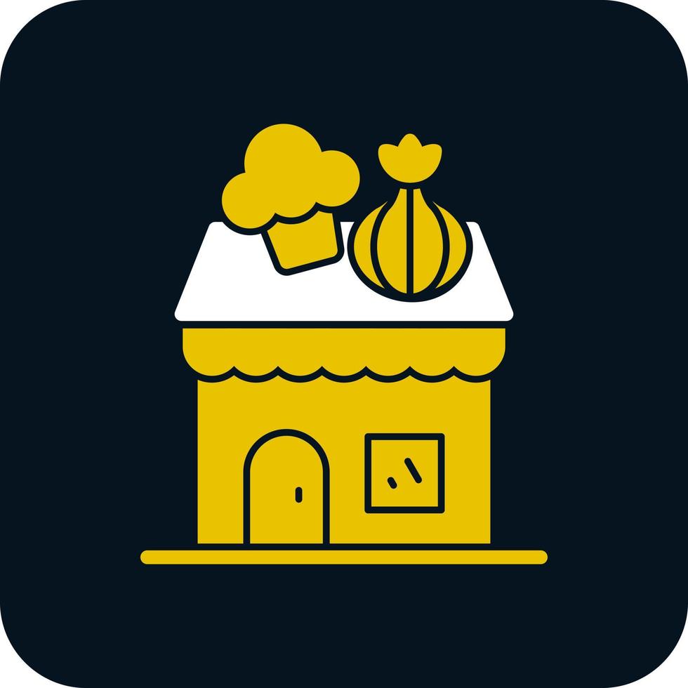 Vegetable Shop Vector Icon Design