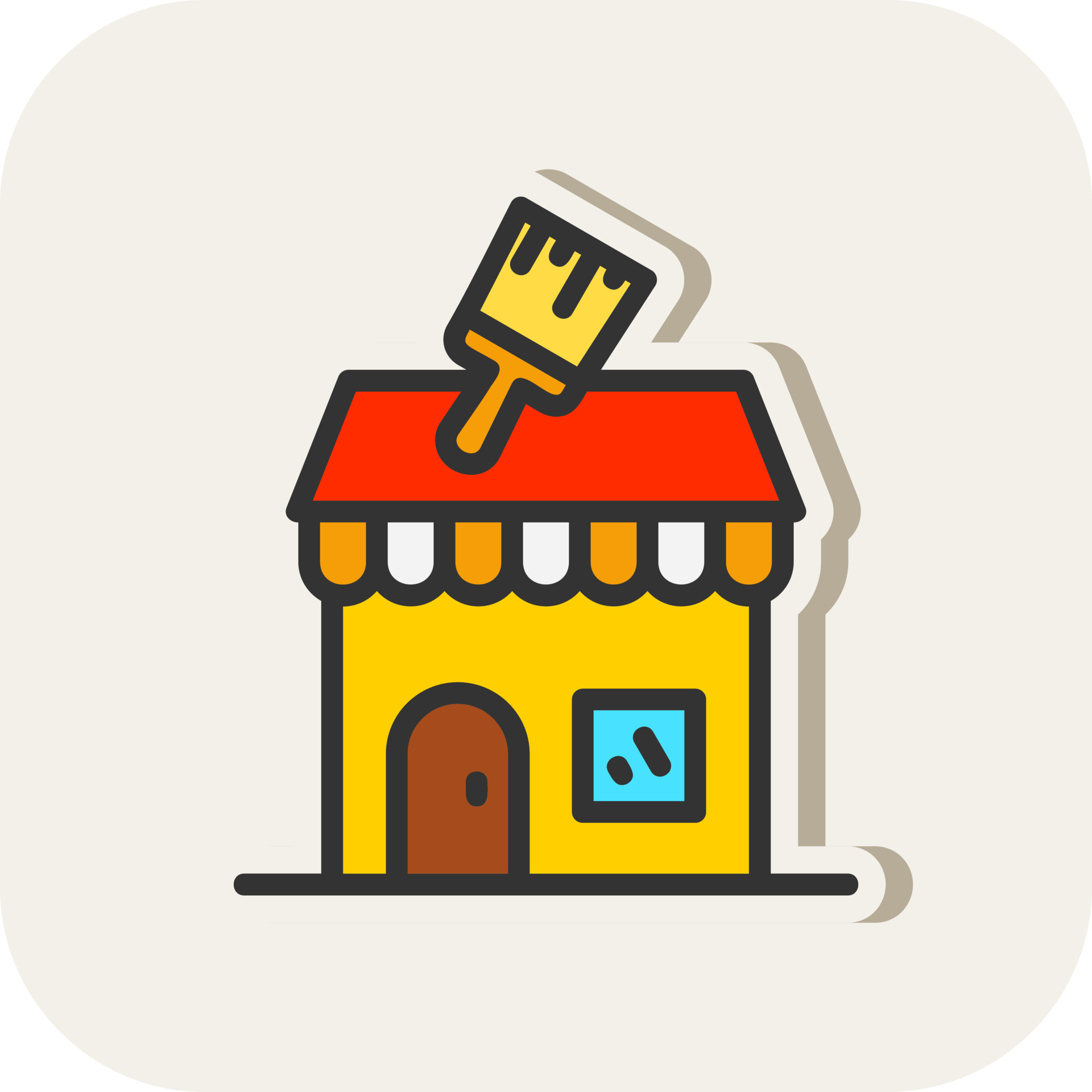 Paint Shop Vector Icon Design 20355534 Vector Art at Vecteezy