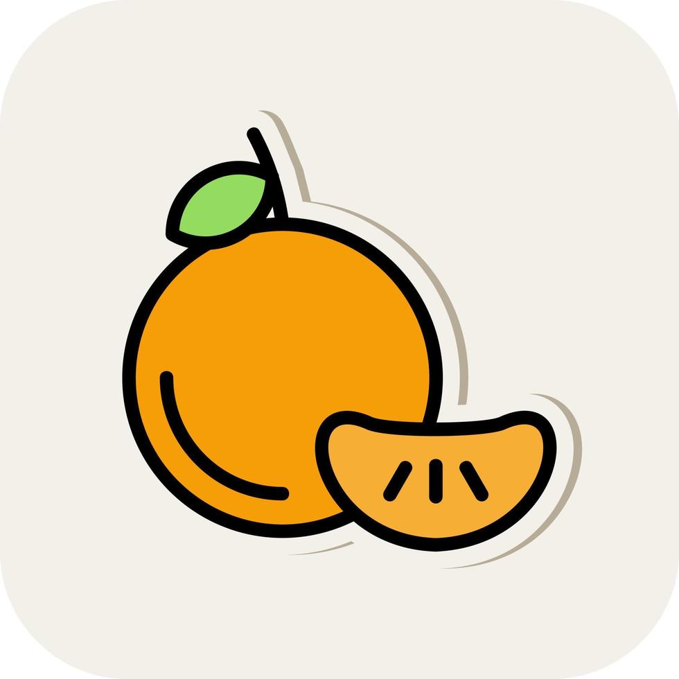 Mandarin Vector Icon Design