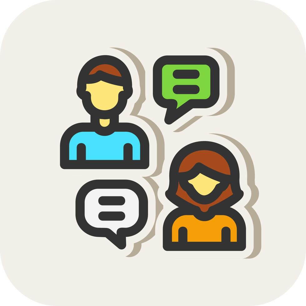Chatting Vector Icon Design