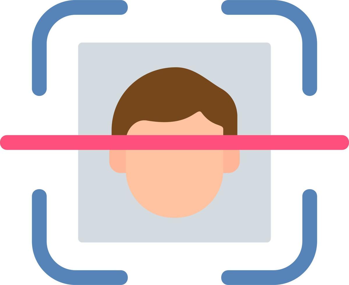 Face Recognition Vector Icon