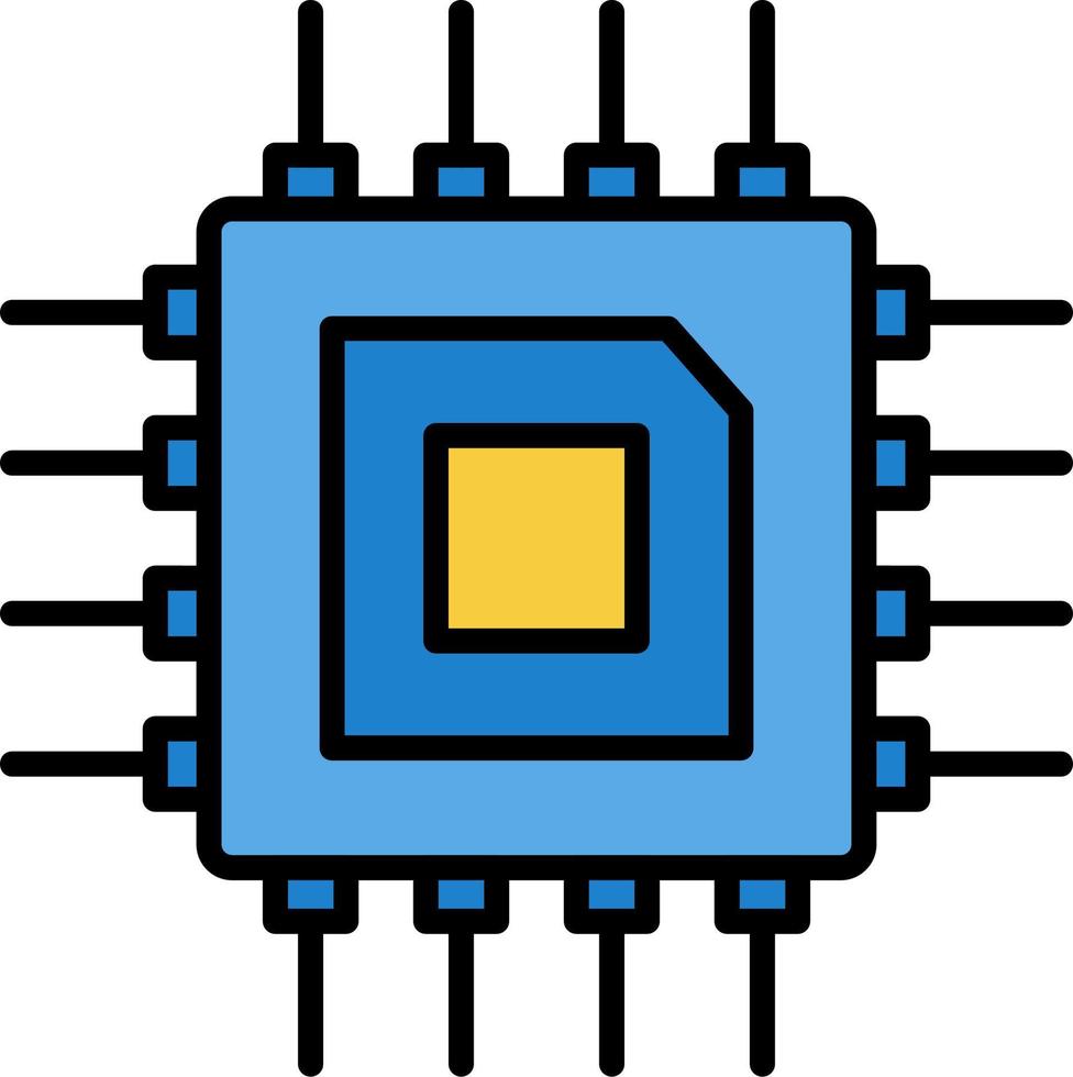 icono de vector de cpu