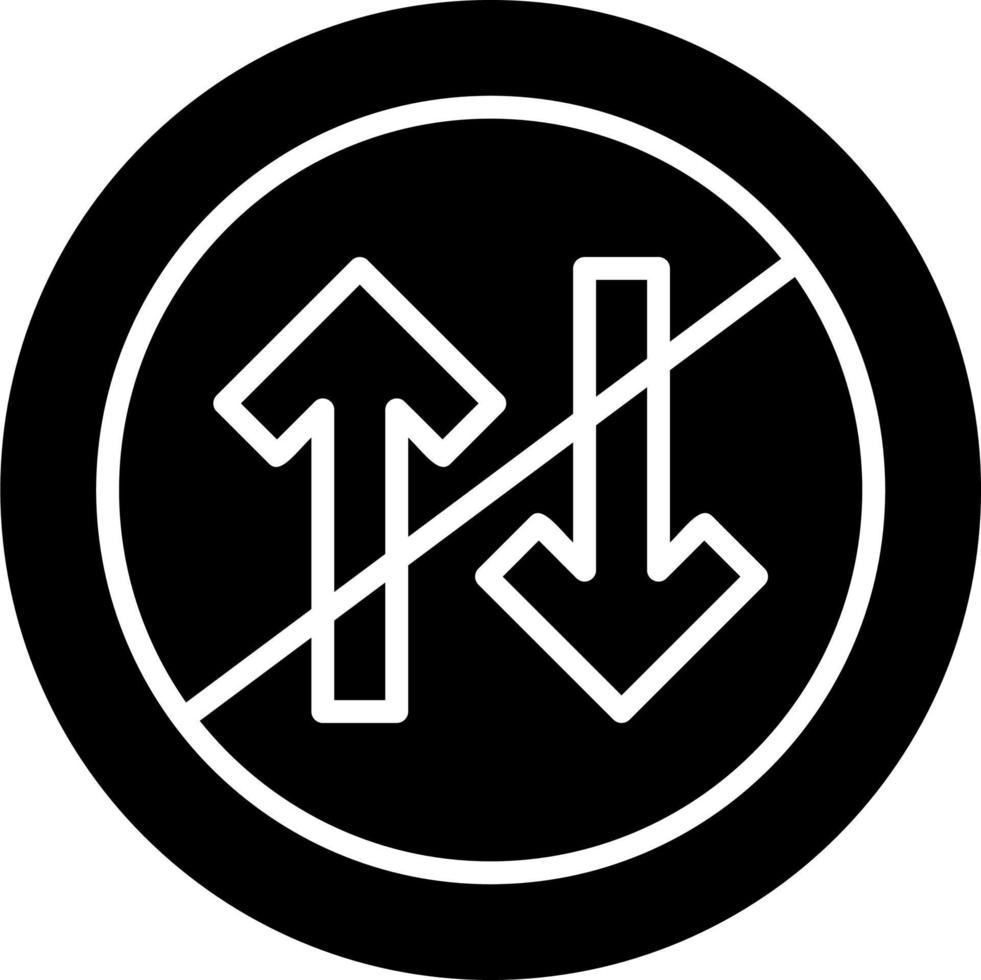 No Two Way Traffic Vector Icon