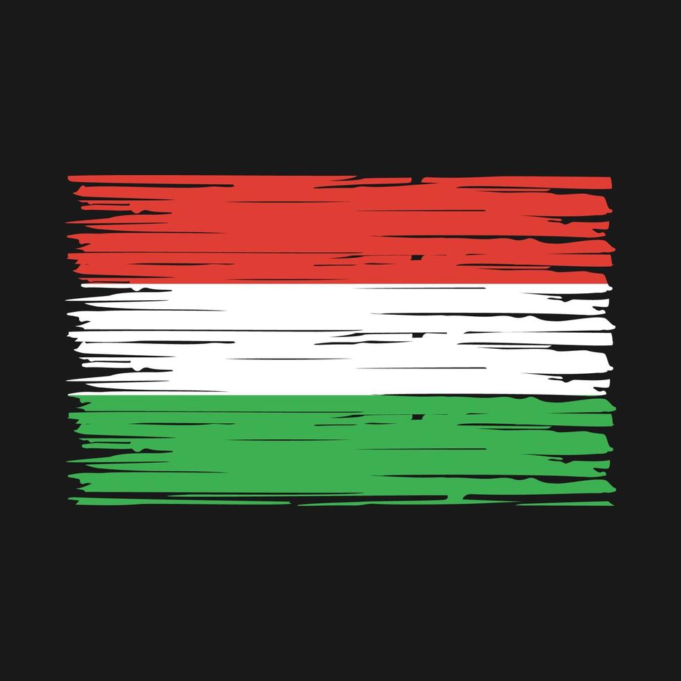Hungary Flag Brush Vector
