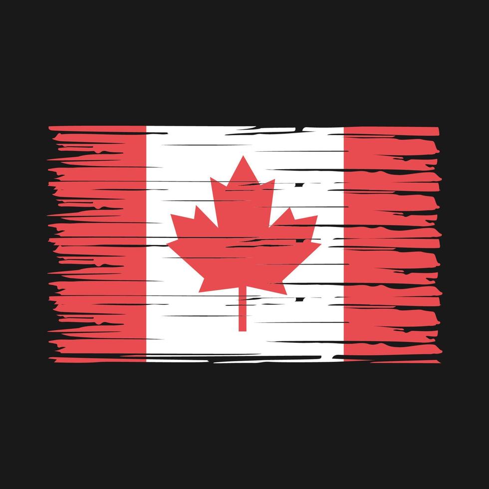 Canada Flag Brush Vector