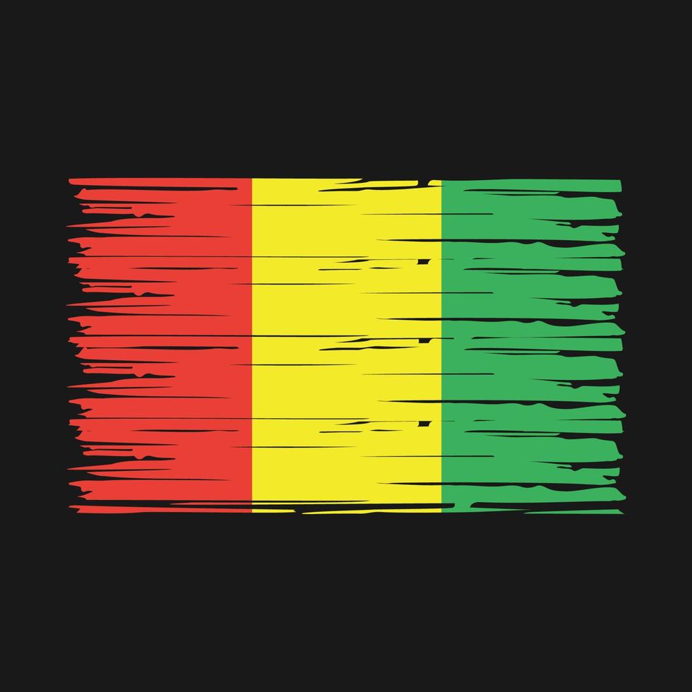 Guinea Flag Brush Vector