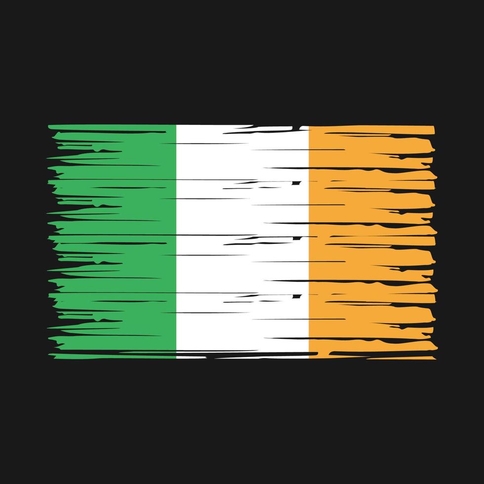 Ireland Flag Brush Vector
